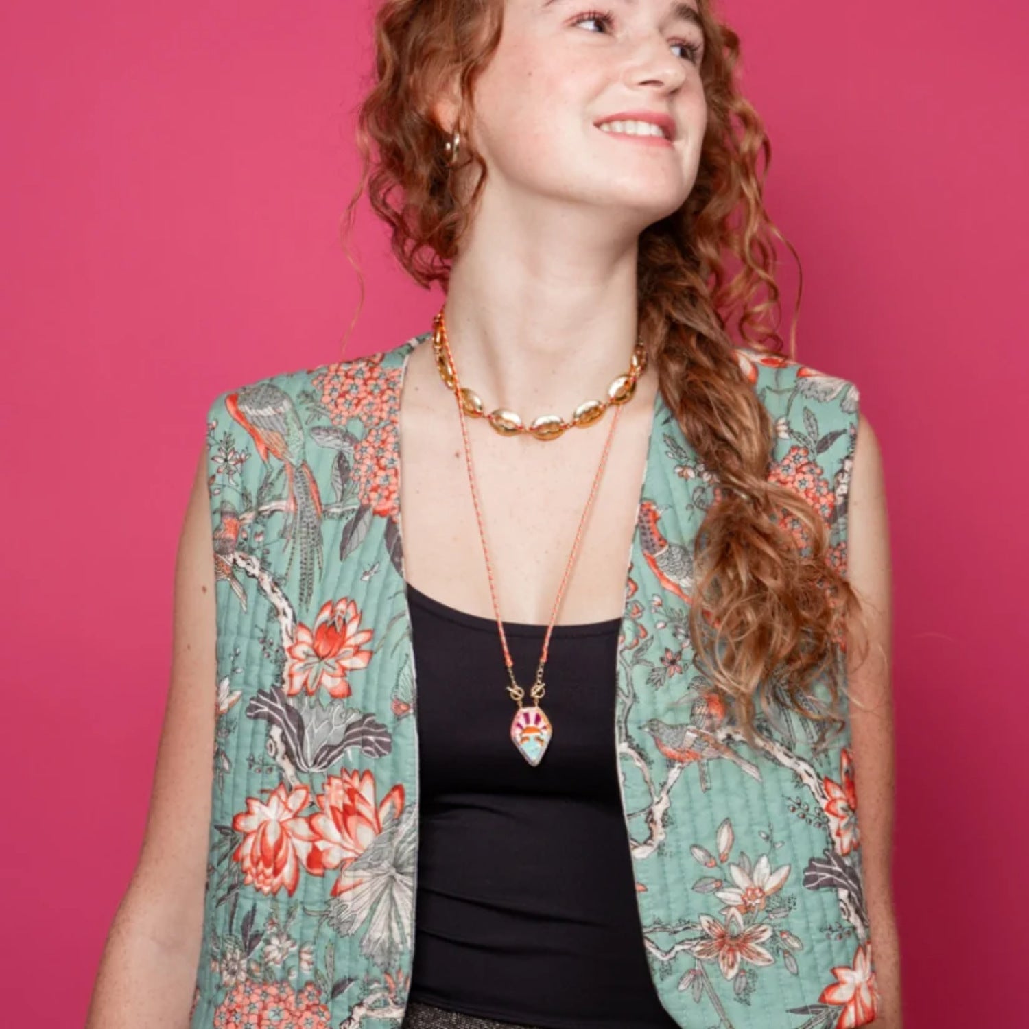 Wholesale Love Tarot Pendant Necklace Lucky Bead Chain Gold-plated Color Preservation